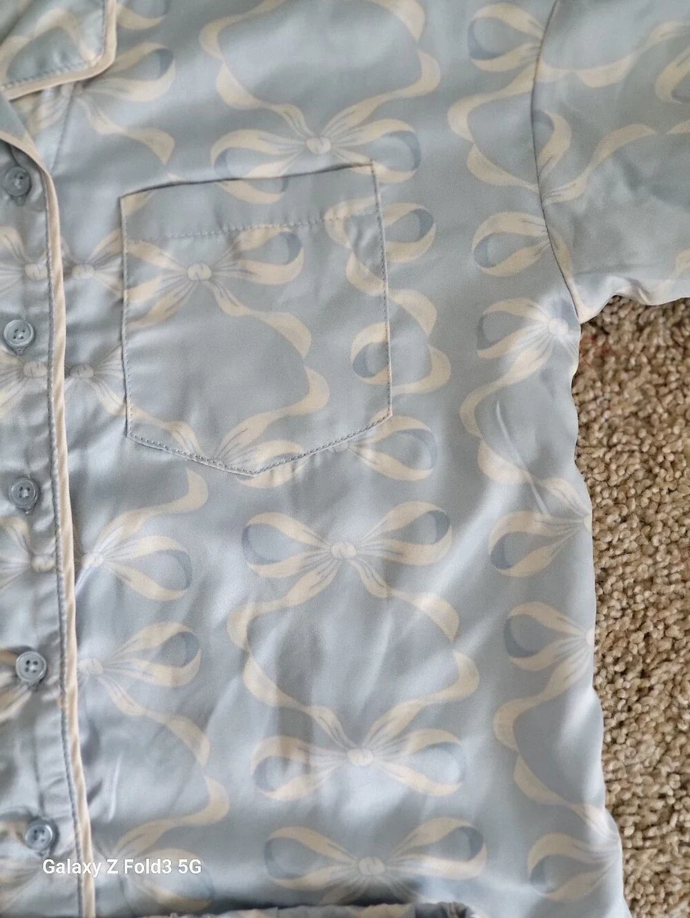 ♥️NWOT♥️ Art Class Light Blue Girls' Short-Sleeve Silky Pajama Set - Picture 3 of 8